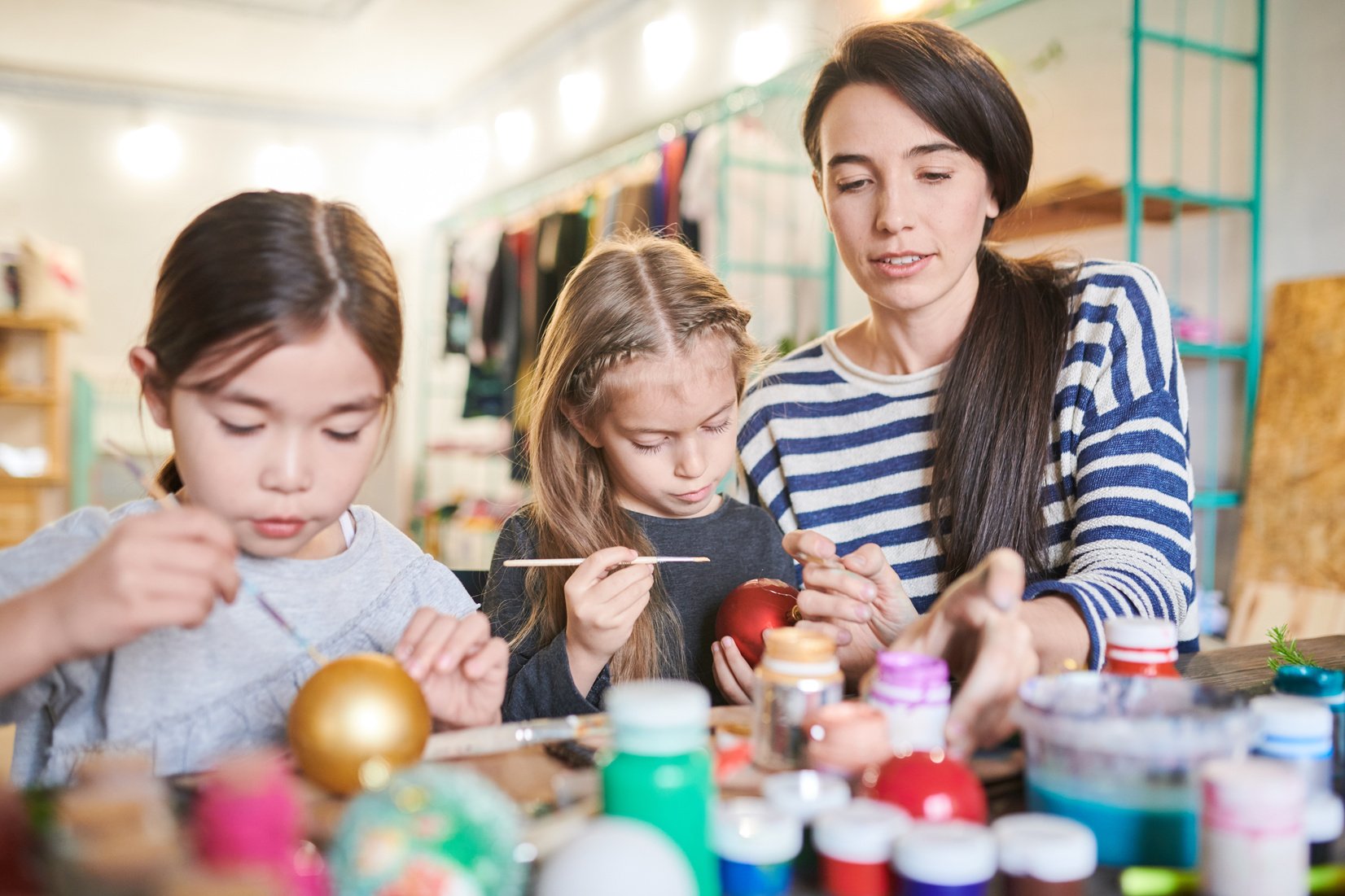 Children  Painting Handmade Christmas Ornaments