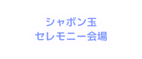 シャボン玉 セレモニー会場